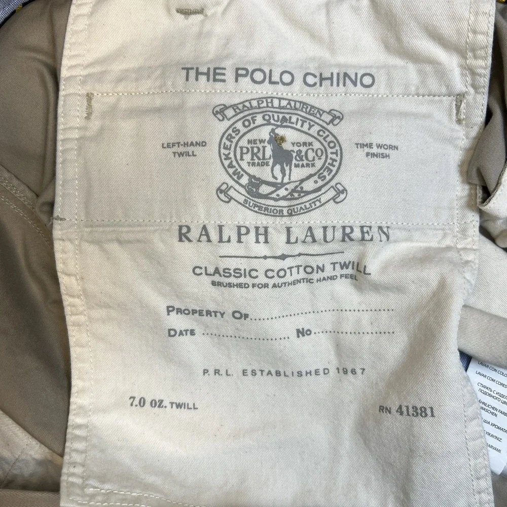Polo Ralph Lauren Chino Shorts Mens 44T (Long) Khaki Stretch Classic Fit Prep