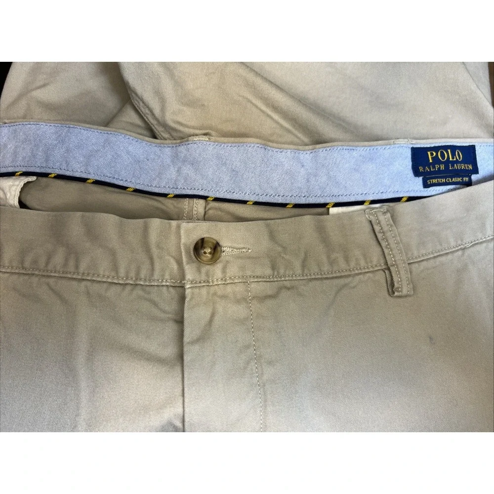 Polo Ralph Lauren Chino Shorts Mens 44T (Long) Khaki Stretch Classic Fit Prep