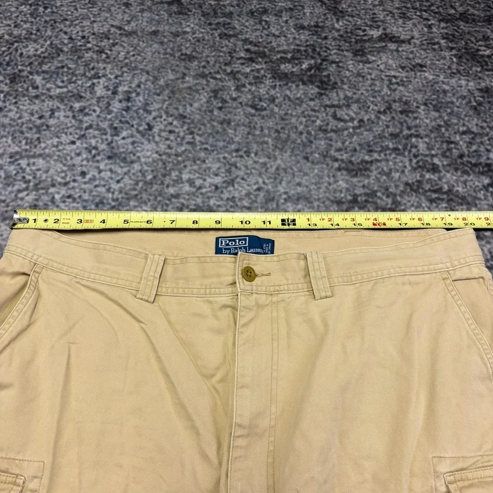 Polo Ralph Lauren Cargo Shorts Chino Mens 40 Tan Khaki Preppy Utility Outdoor