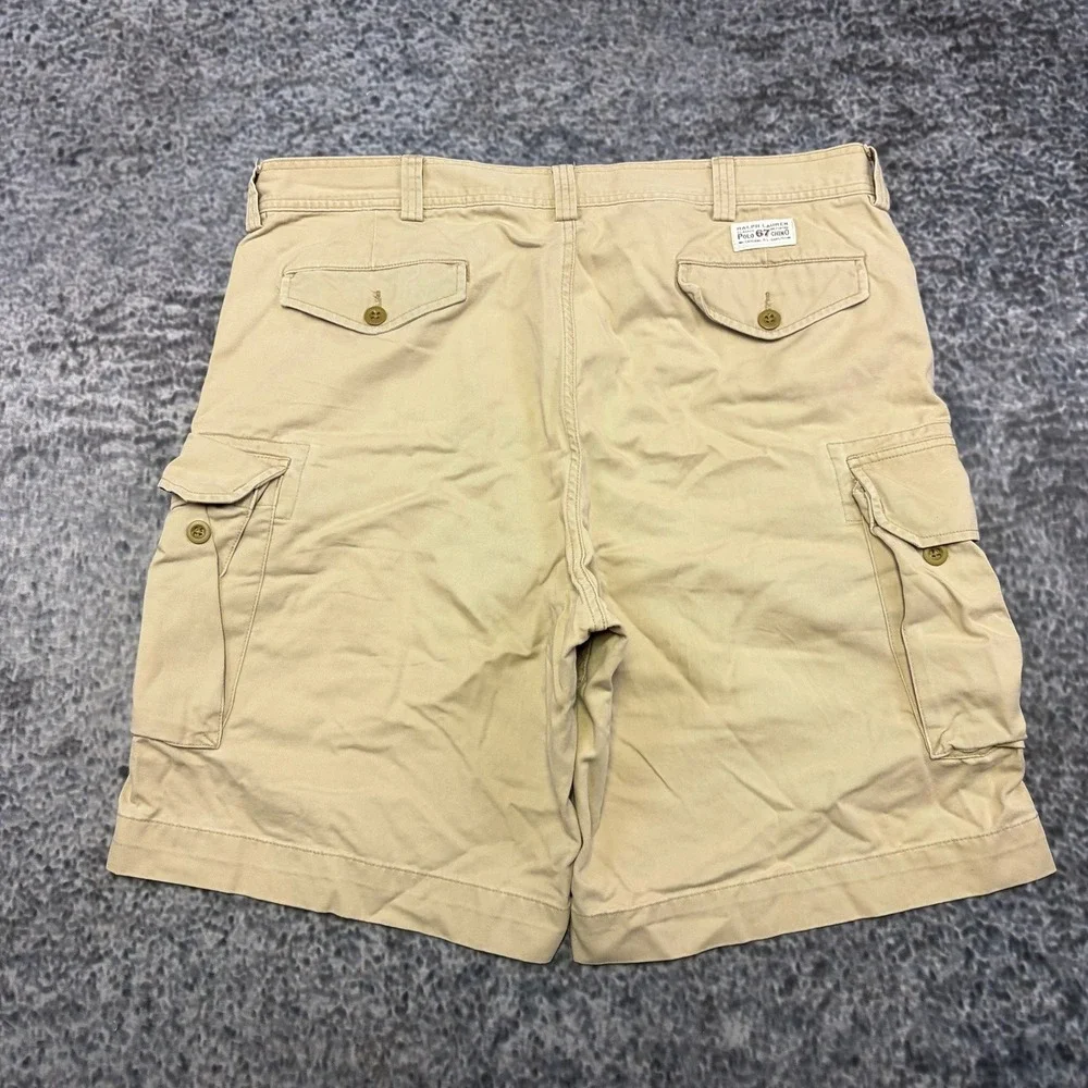 Polo Ralph Lauren Cargo Shorts Chino Mens 40 Tan Khaki Preppy Utility Outdoor