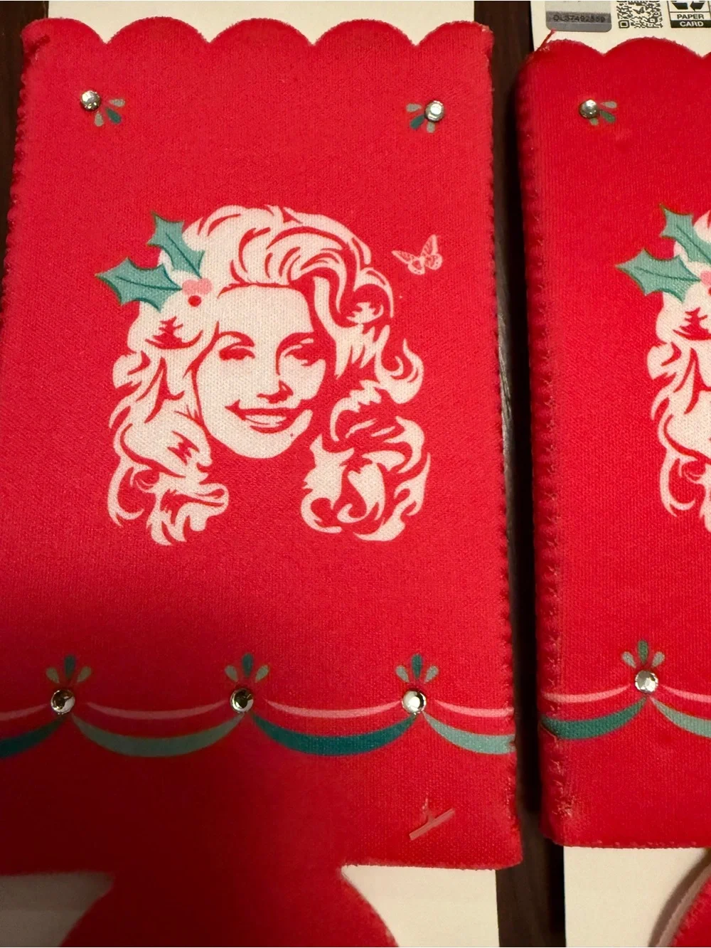 Dolly Parton festive red