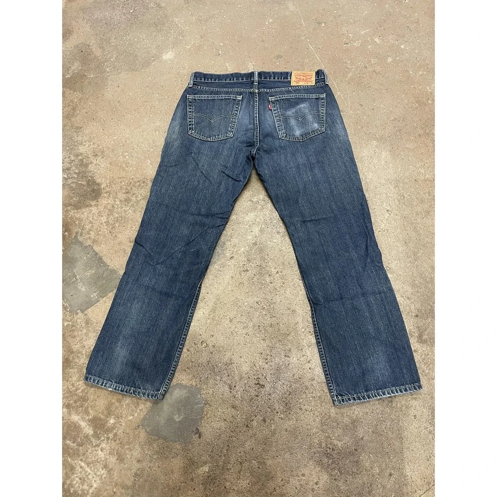 Levis 559 Jeans Mens 36x32 Blue Denim‎ Straight Leg Zip Fly Mid Rise 5-Pocket
