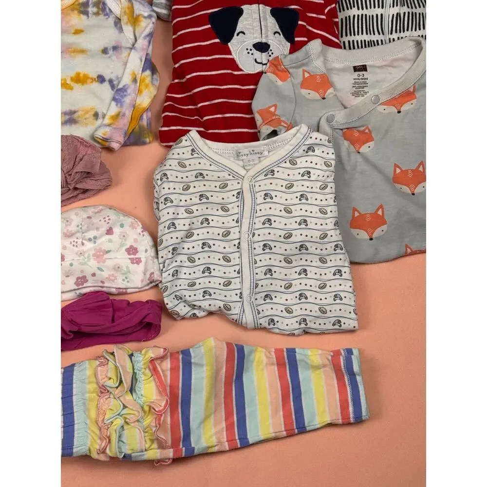 Baby Girl 0–3M Fall/Winter Clothing Lot – 21 Pieces #557