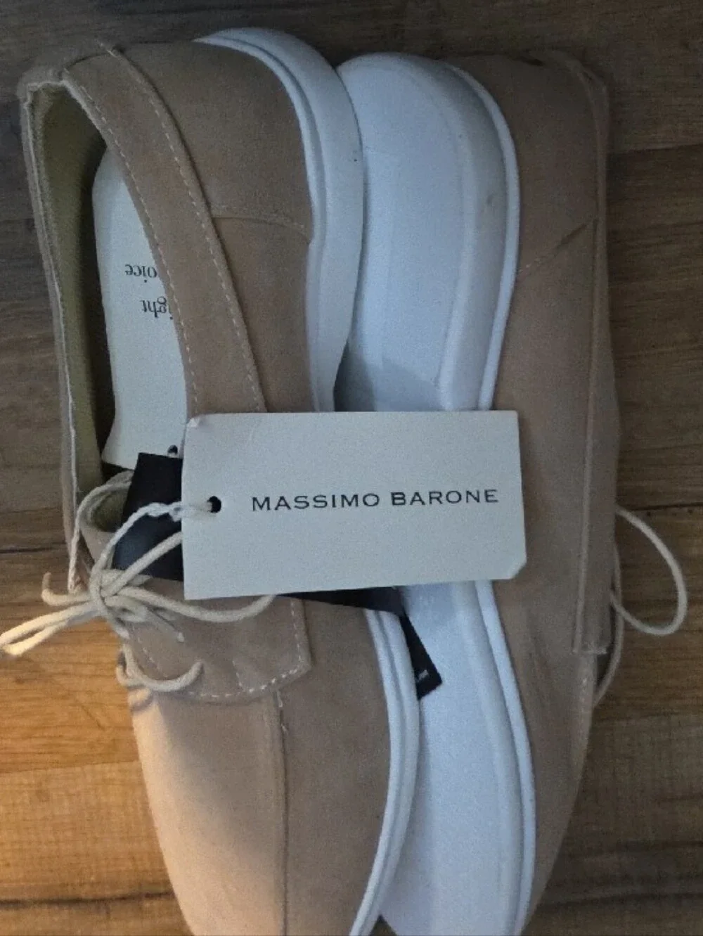 Massimo Barone beige suede