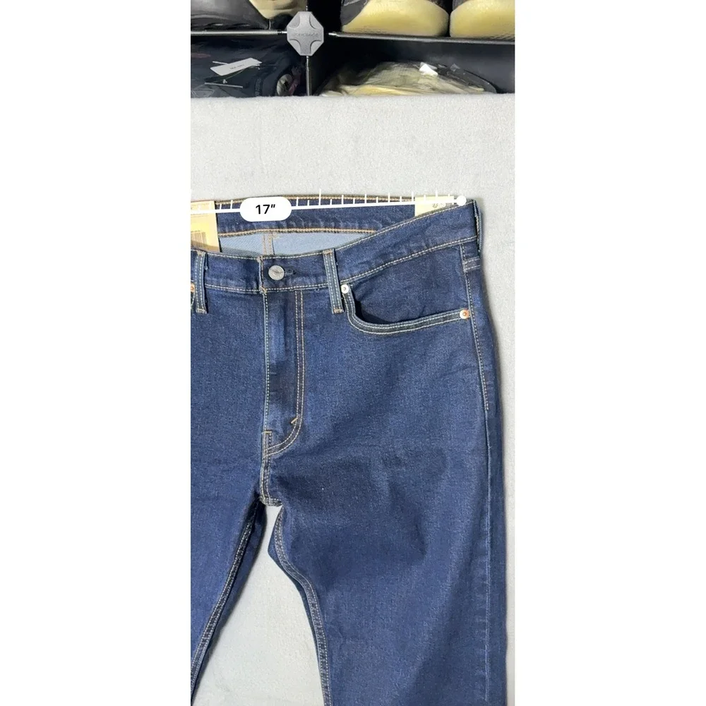 Levi's 513 Slim Straight‎ Mens Jeans 34x32 Indigo NWT Stretch 085133161