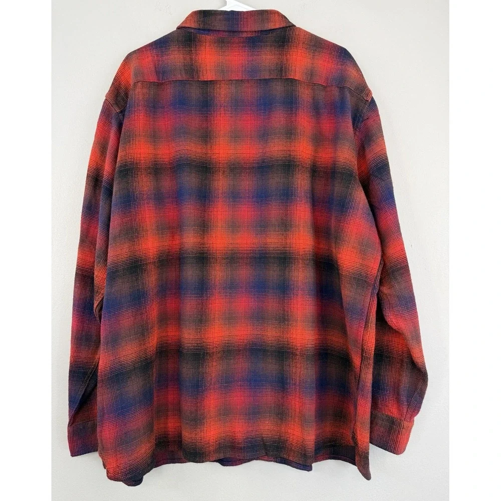 Levi's Relaxed Jackson Worker Flannel Shirt Men's XL Shadow Plaid Long Sleeve