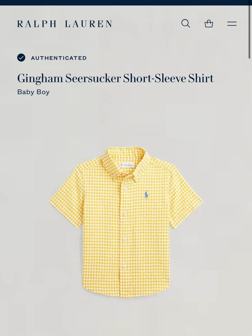 Ralph Lauren bright gingham