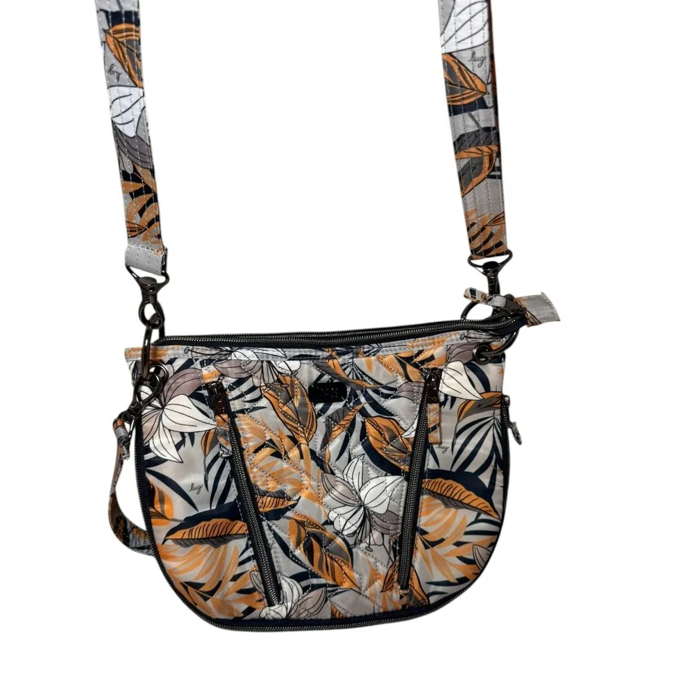 Lug Swivel Convertible Crossbody Bag Tropical Fog RFID Expandable‎ Organizer New
