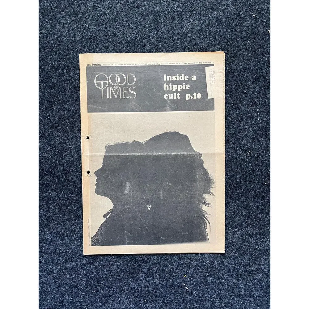1969 Leftist Newspaper Vintage Ephemera Gifts, Vintage Zine, Good Times Decor,