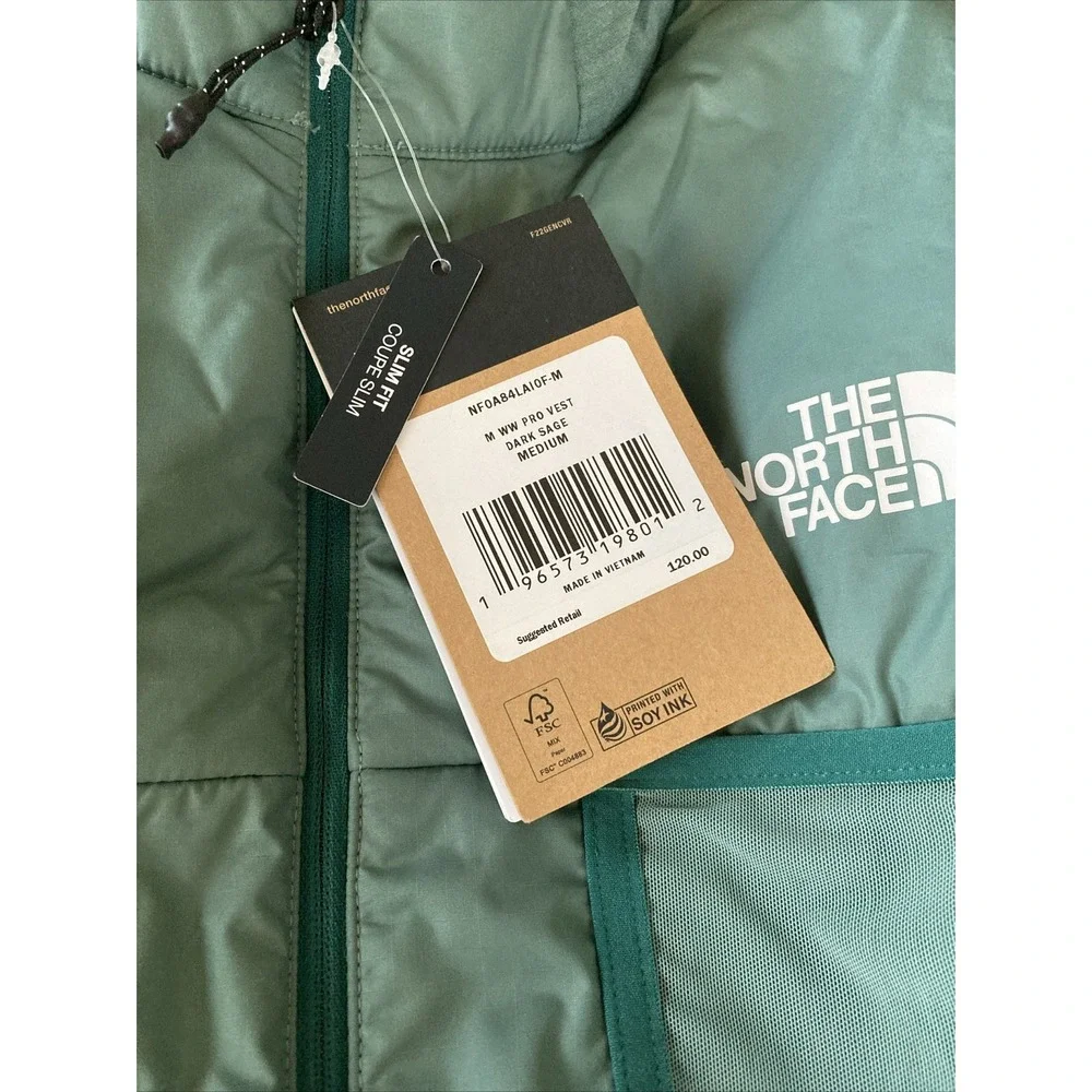 The North Face Winter Warm Pro Vest Dark Men's‎ Size Medium Dark Sage Green NWT