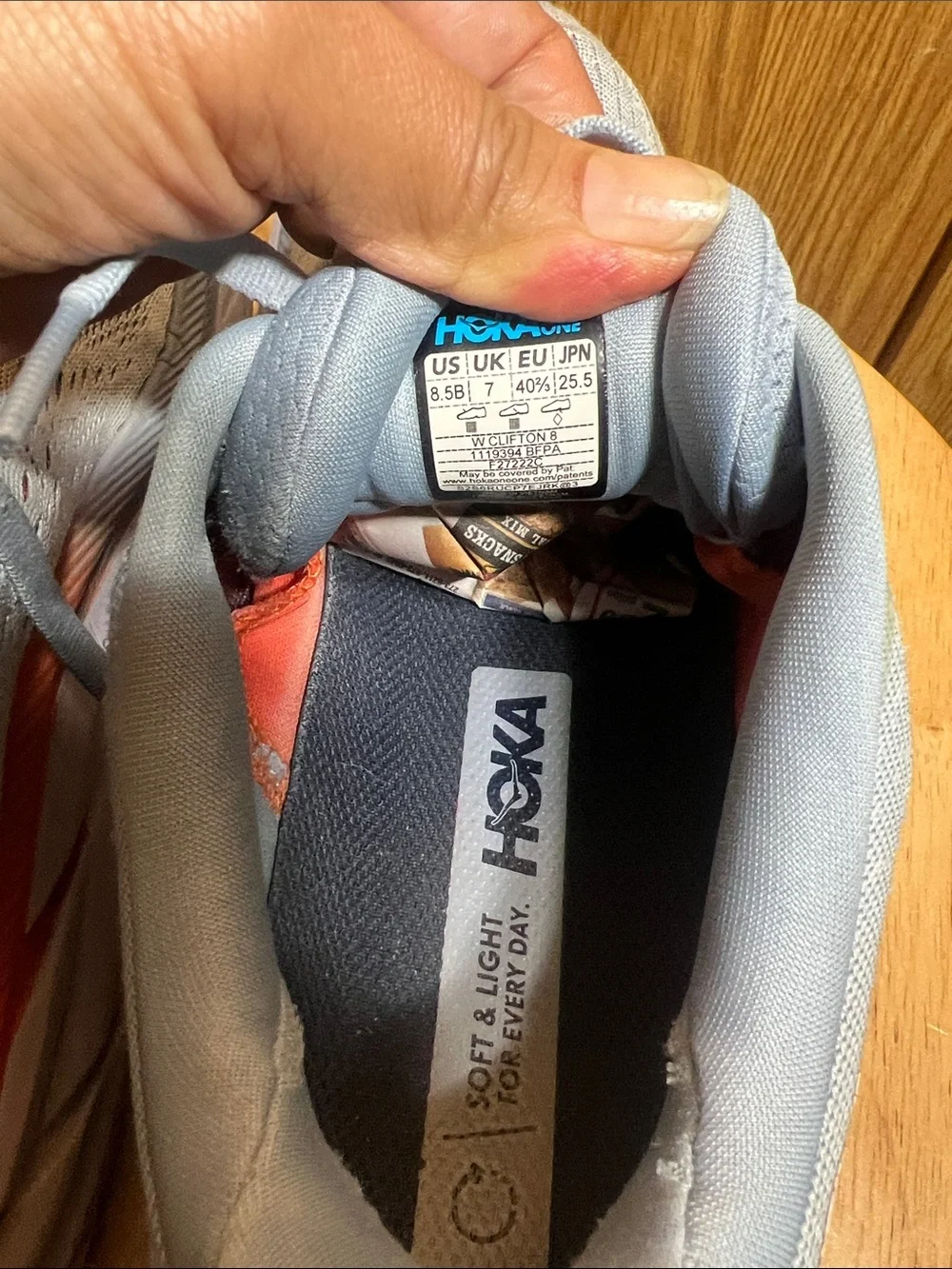 Hoka light blue
