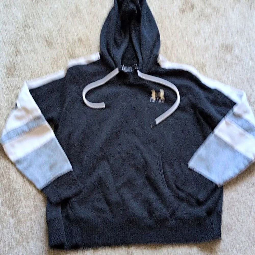 Under Armour men LG Colorblock Pullover Hoodie Long Sleeve Black Gray White