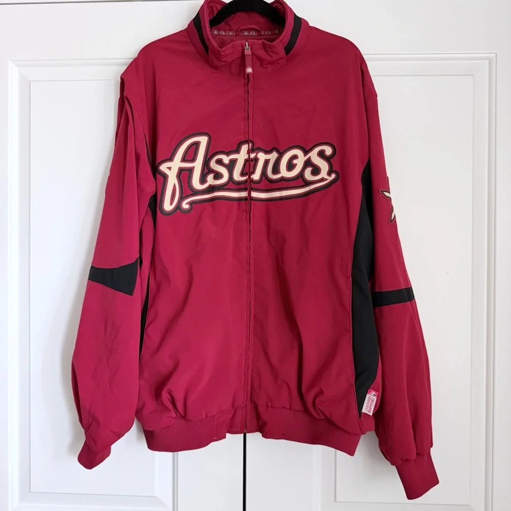Rare Vintage Majestic Authentic Collection Houston Astros Therma Base Jacket 2XL