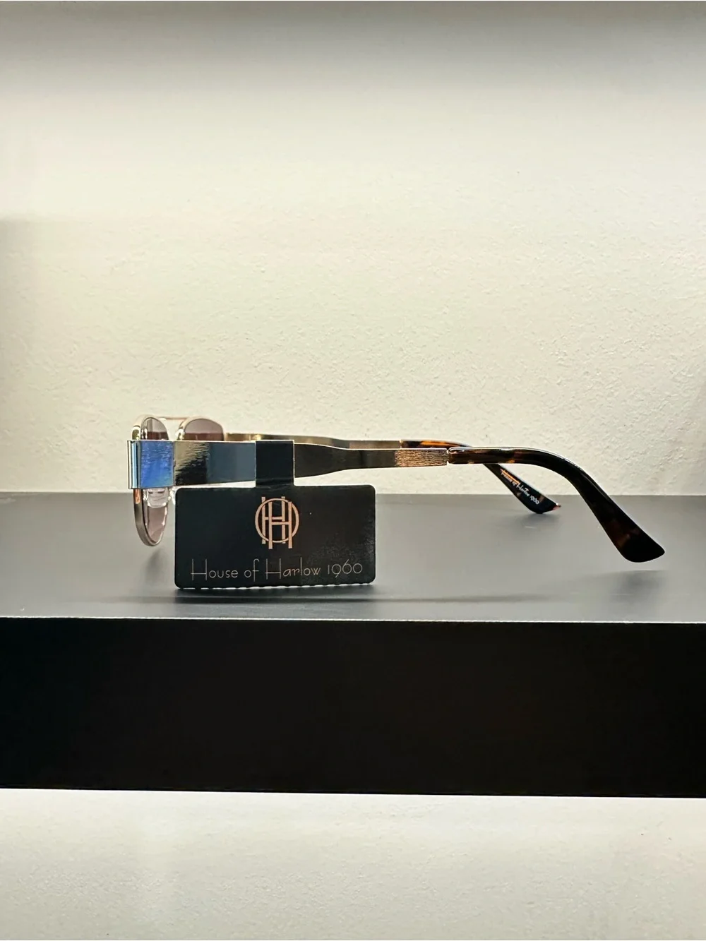 House of Harlow 1960 Gold Frame with Brown Gradient Lenses Women's Sunglasses