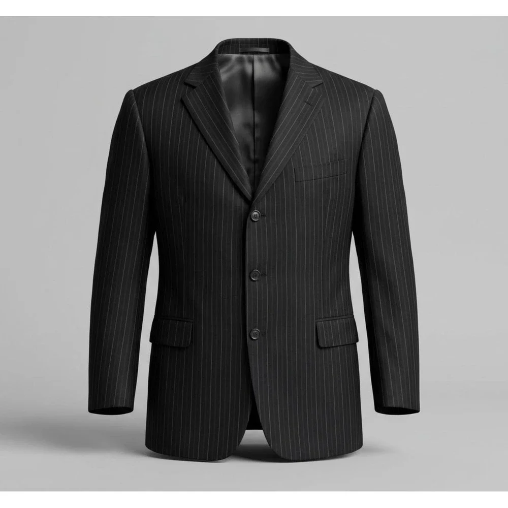 Daniel Cremieux Loro Piana Pinstripe Blazer Mens 46R Wool Suit Jacket USA Made