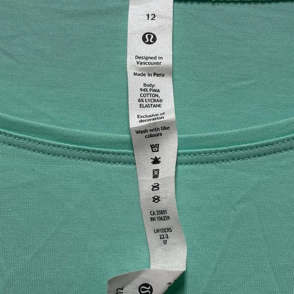 lululemon athletica sleeve mint 12