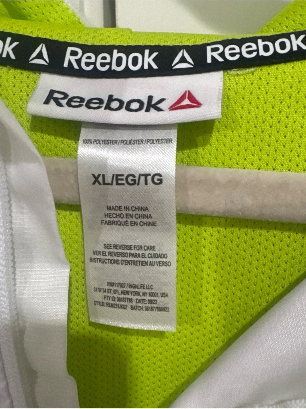 Reebok lightweight rain