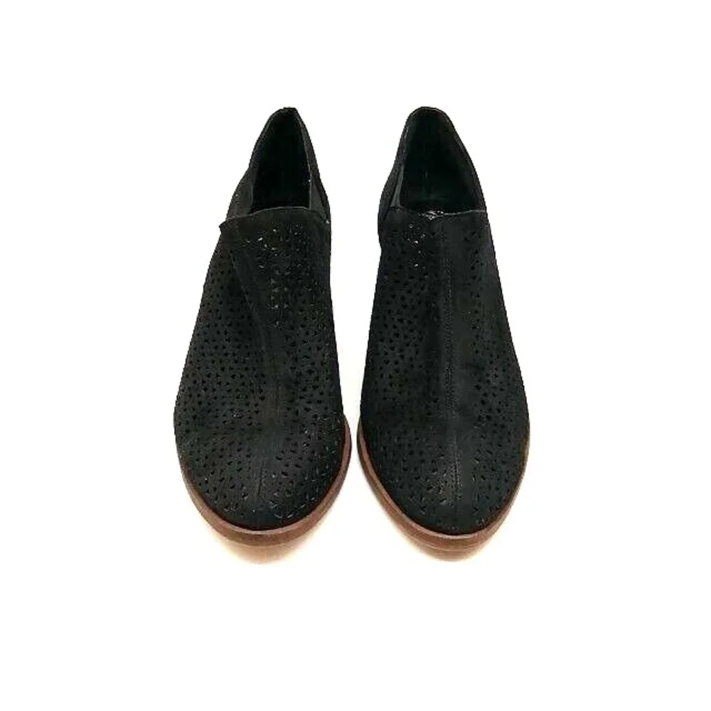 Vince‎ Camuto Shoes Womens Loafer Derindia Black Suede Perforated Stretch 7.5