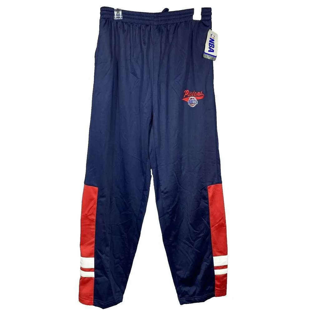 Vintage NBA Detroit Pistons Medium Joggers Pants 30x29 Basketball Casual New NWT