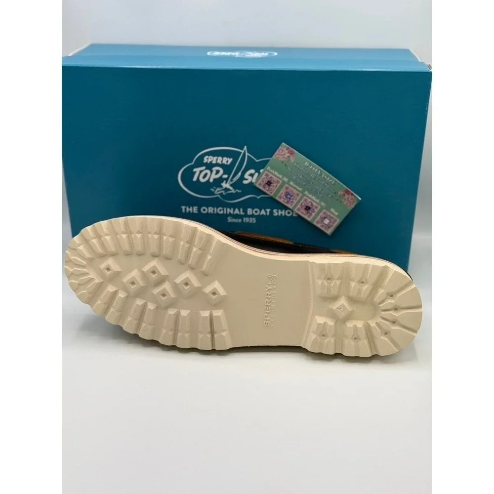 Sperry A/O 3-Eye Lug‎ Brown Leather Boat Shoe Men's NIB
