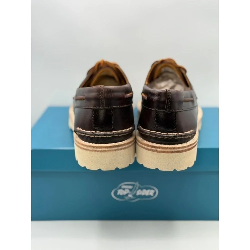 Sperry A/O 3-Eye Lug‎ Brown Leather Boat Shoe Men's NIB