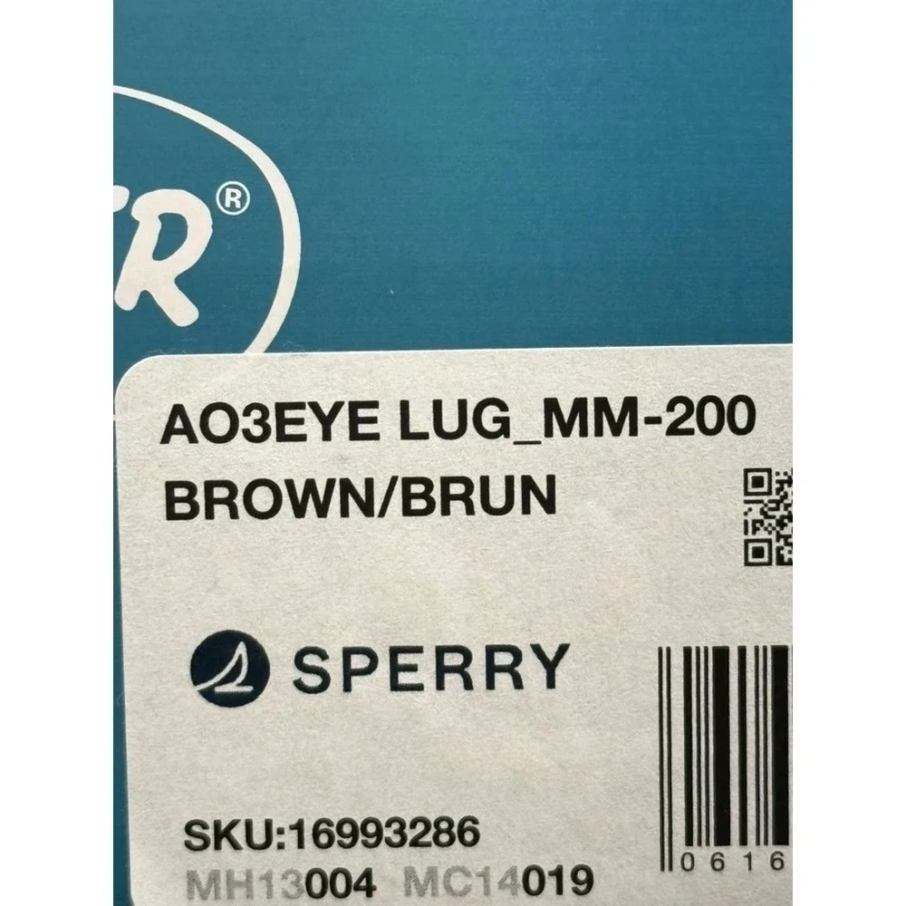 Sperry A/O 3-Eye Lug‎ Brown Leather Boat Shoe Men's NIB