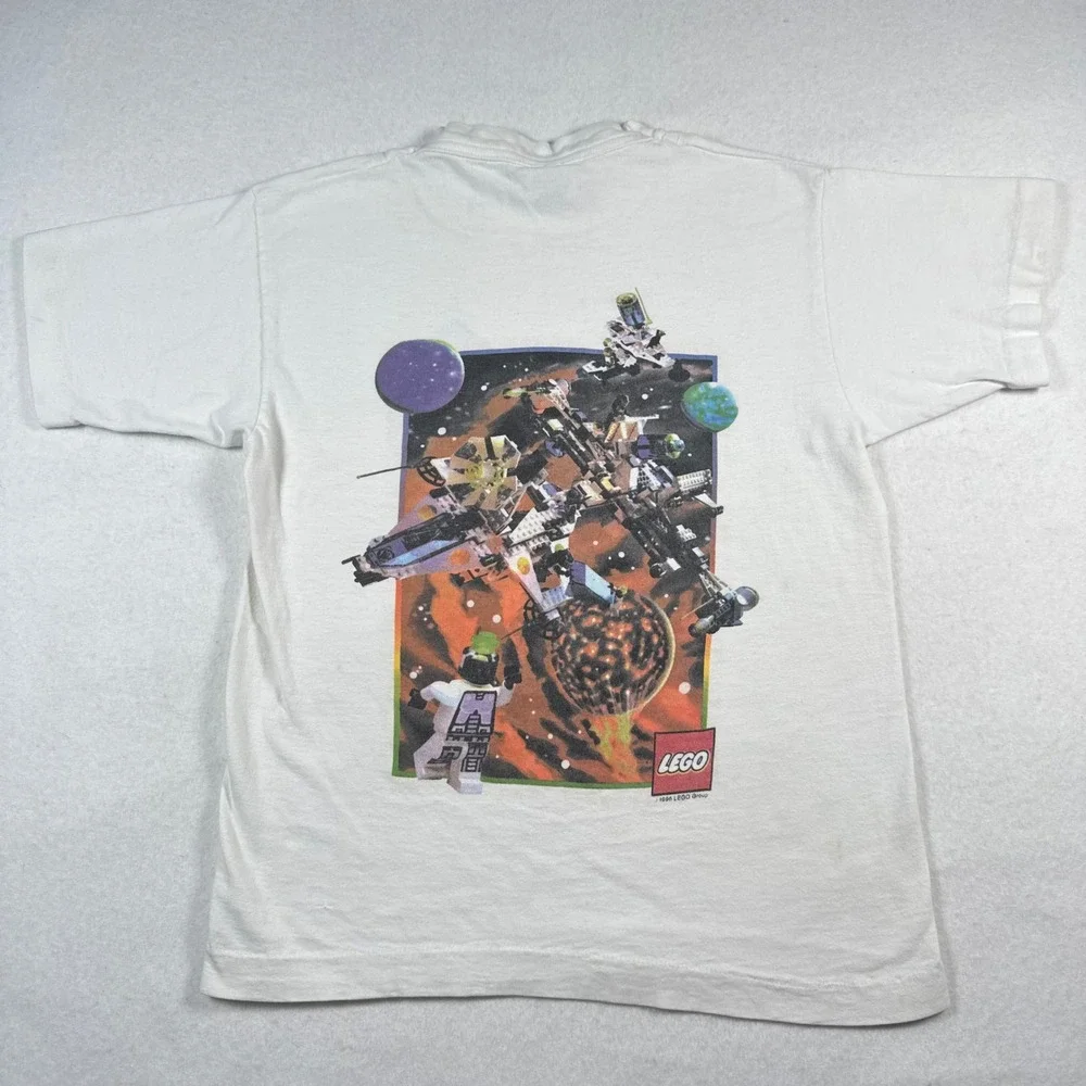 Vintage 1996 LEGO Space System Graphic T-Shirt Single Stitch USA Youth Lg 14-16