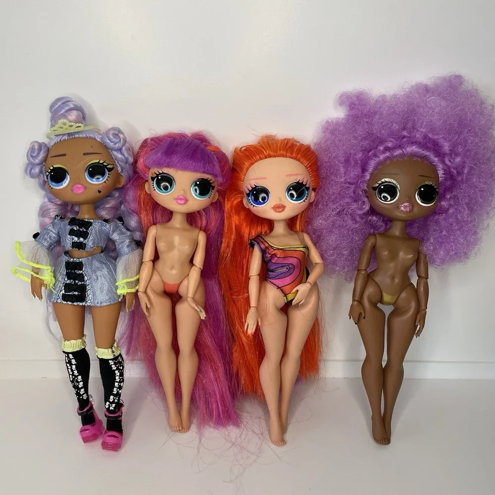 LOL OMG Doll Lot‎ Of 4 Lady Major Miss Royale DJ24 K Roller Chick Incomplete