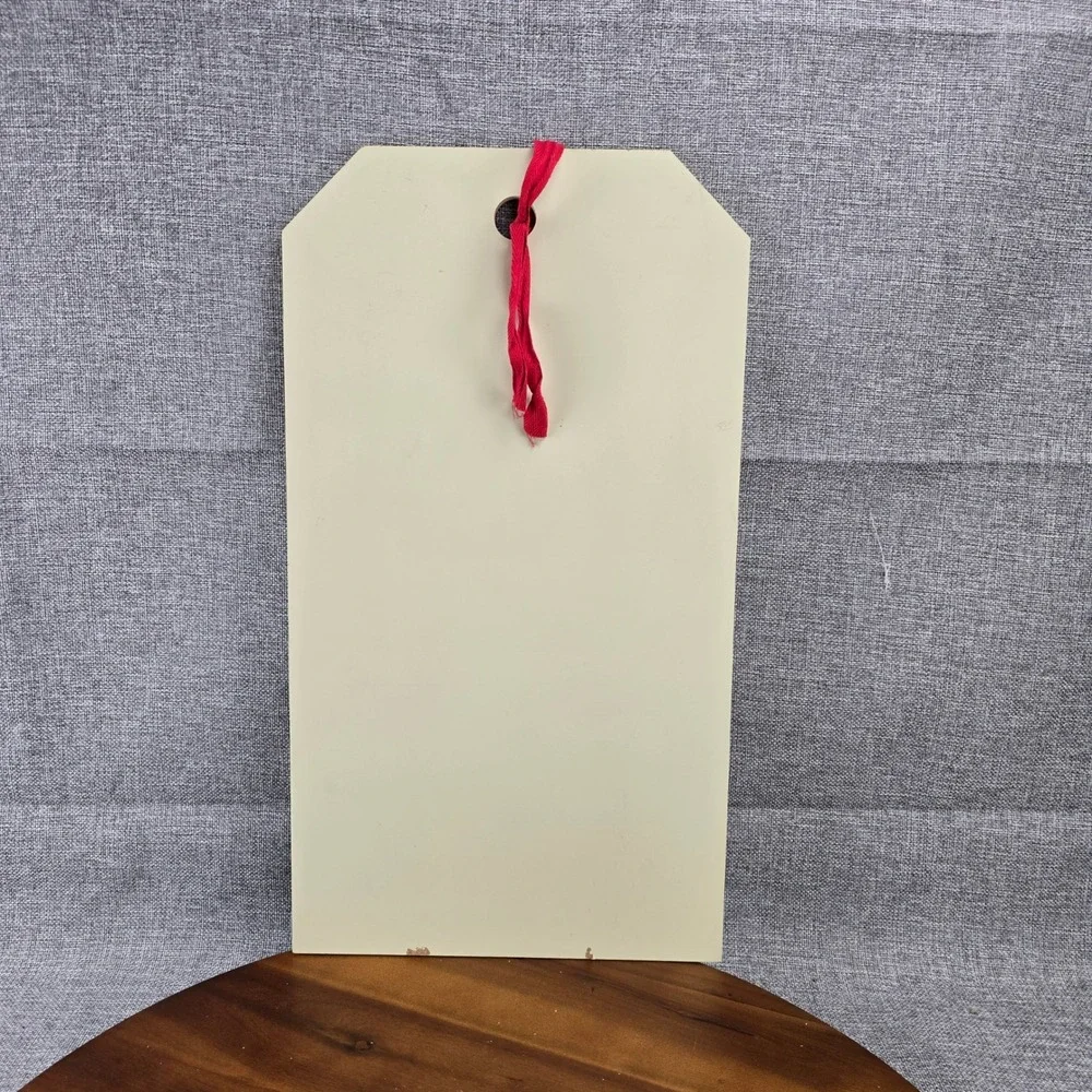 Vintage Santa Gift Tag sign A Very Merry Christmas Cardstock Holiday Decor 19x11