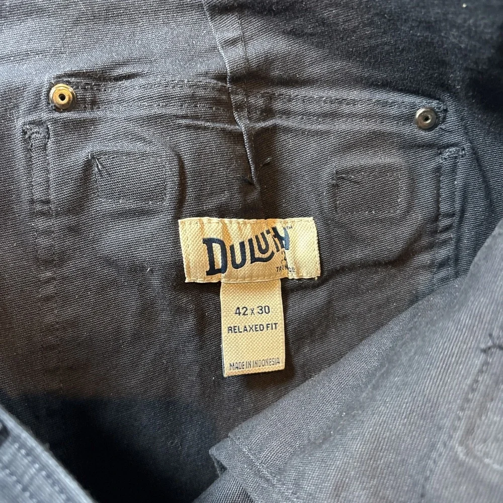 Duluth Trading Fire Flex Hose Navy Blue Cargo Men's 42x30 Canvas Pants Work