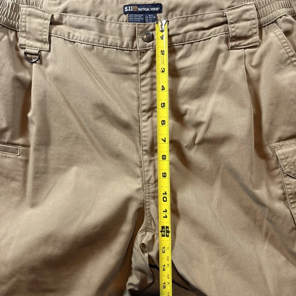 5.11 Tactical Men's 42x30 Double Knee Khaki Pants Hiking Outdoors Cargo Pockets
