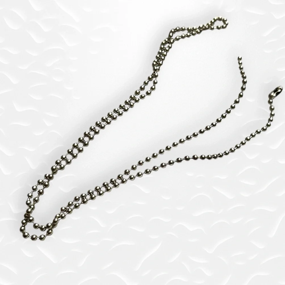Supplies! 10 Ball Chain Dog Tag Necklaces