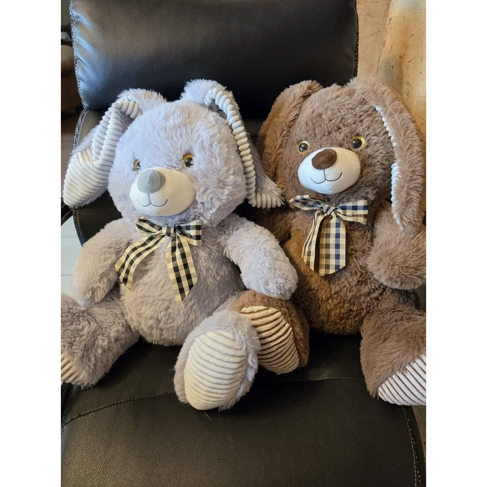 2-‎ Homerbest Easter Bunnies Rabbit Gray & Brown Plush Stuffed Animal 16