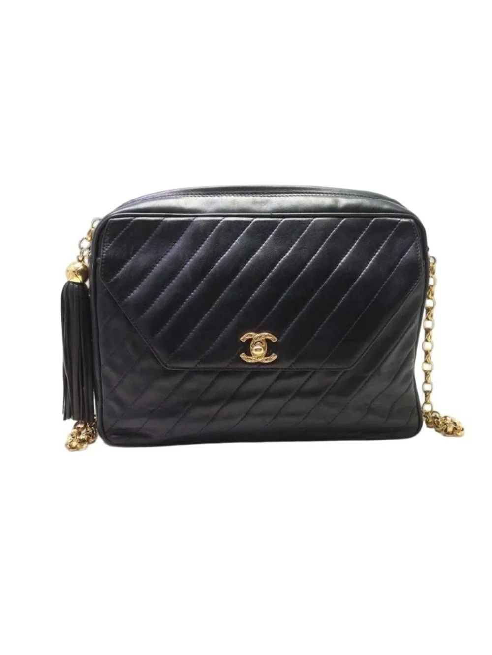 Chanel Quilted Lambskin Chain Shoulder Bag