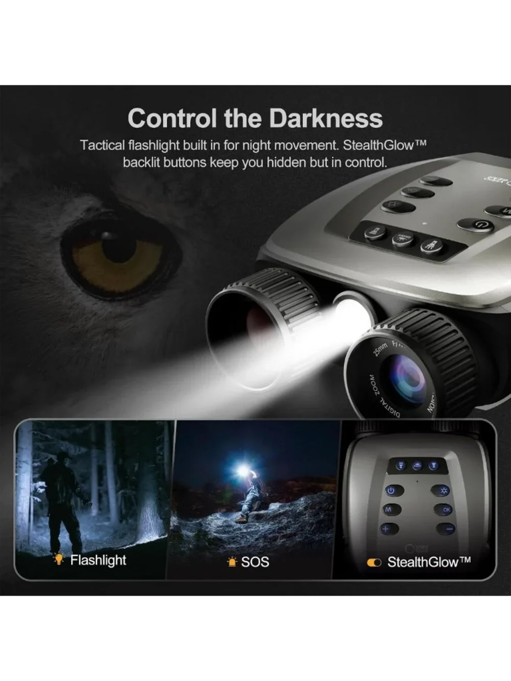 4K Night Vision Binoculars for Adults - High-Performance, Waterproof, Long Range