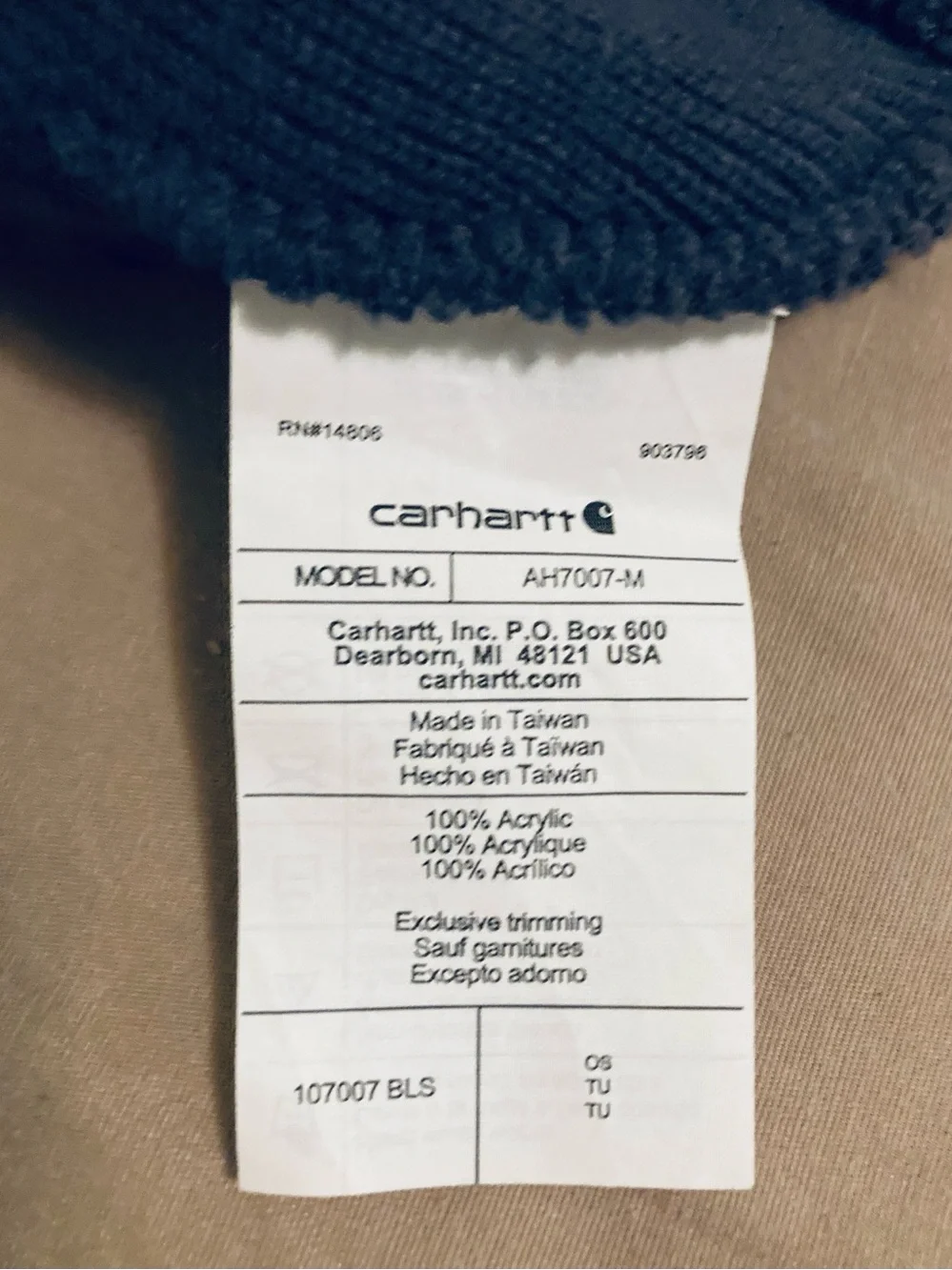 Carhartt navy blue