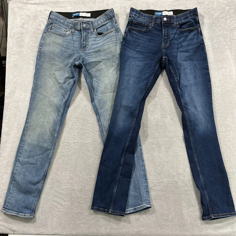 Old Navy Taper Jeans‎ Mens 29x34 (fit 28x33) Denim Stretch Flex - Lot of 2