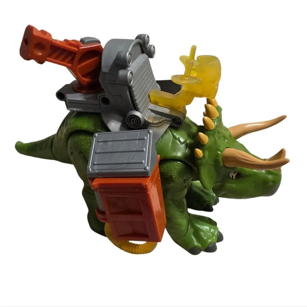 Imaginext Triceratops With Battle Gear And Figure