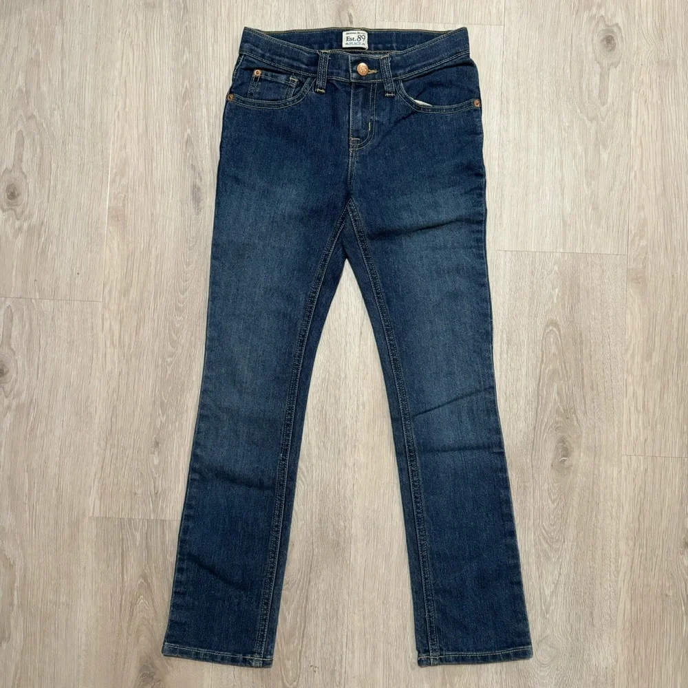 Kids The Children's Place Girls Dark Wash Skinny Stretch Denim Jeans 10/12 L