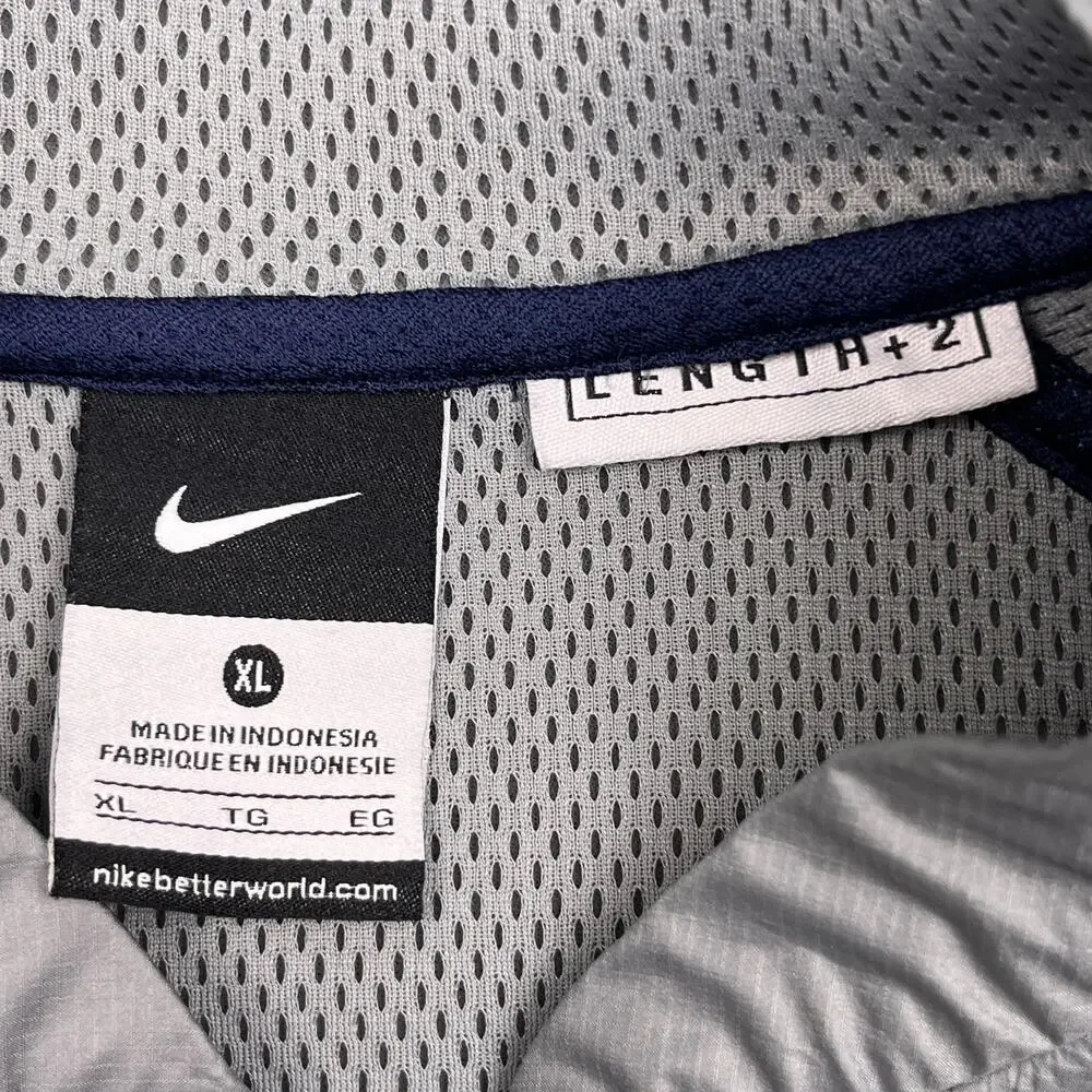 Nike‎ Elite Syracuse University Vest Mens XL Length +2 Gray Mesh Full Zip