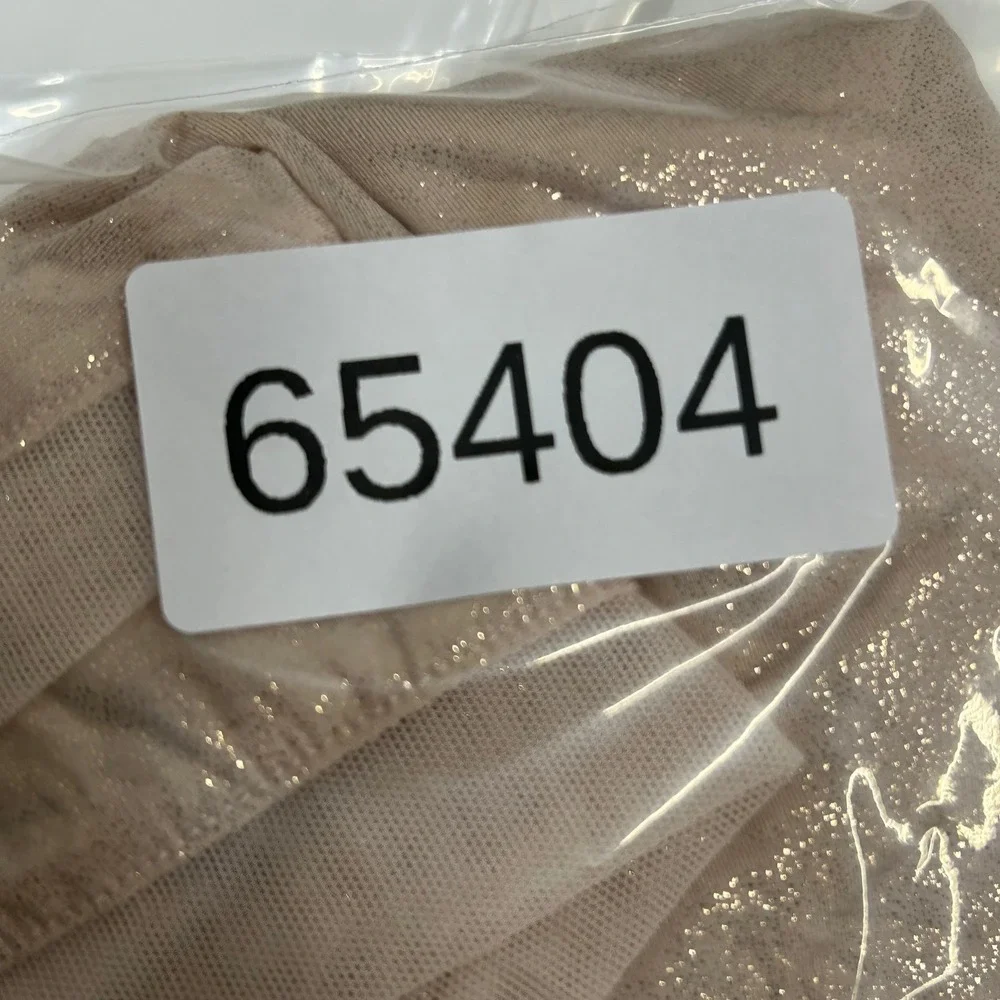 Victoria's Secret Slip Dress Womens Size S Beige Shimmer Mesh Strappy Chemise