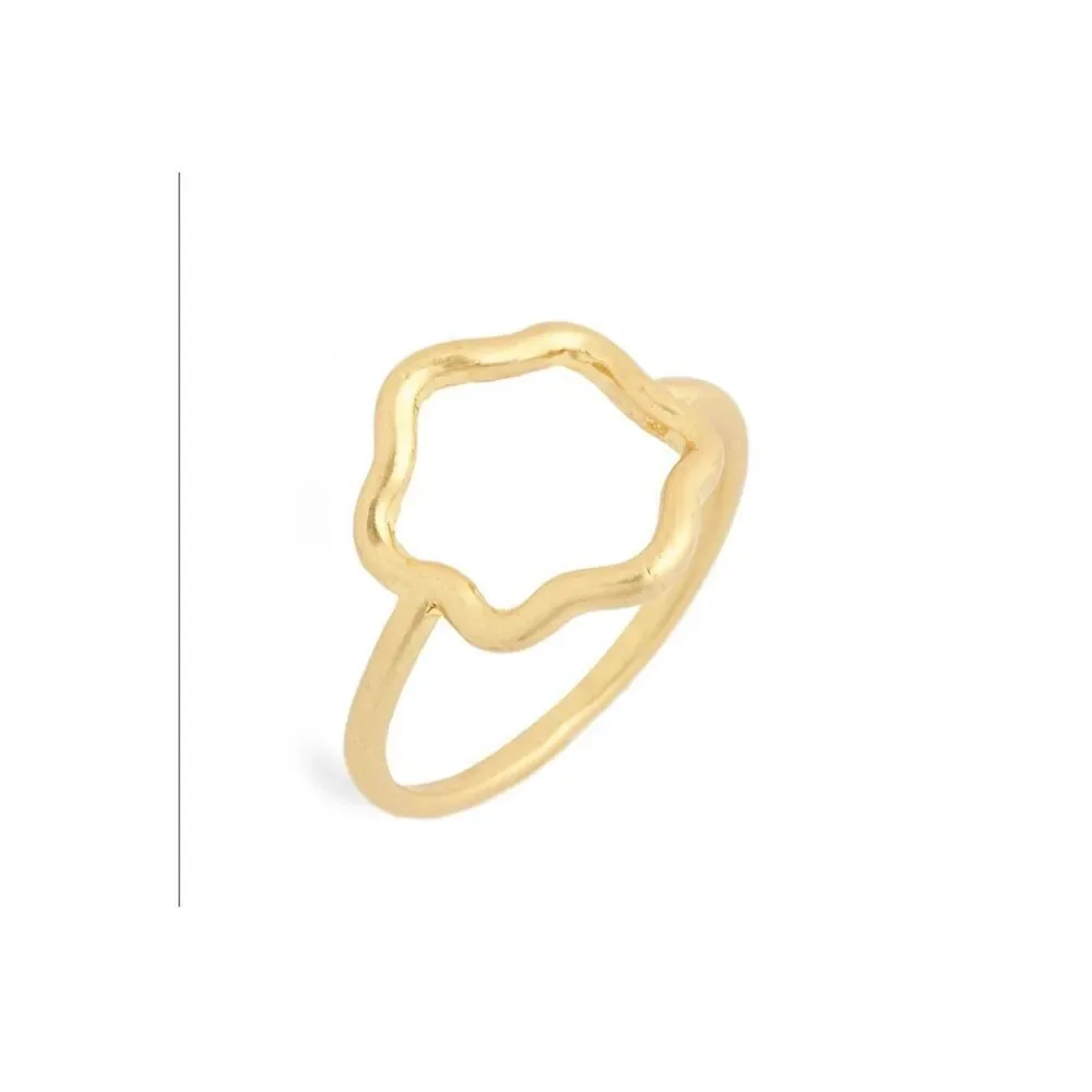 Madewell Abstract Wavy Gold ring Size 8