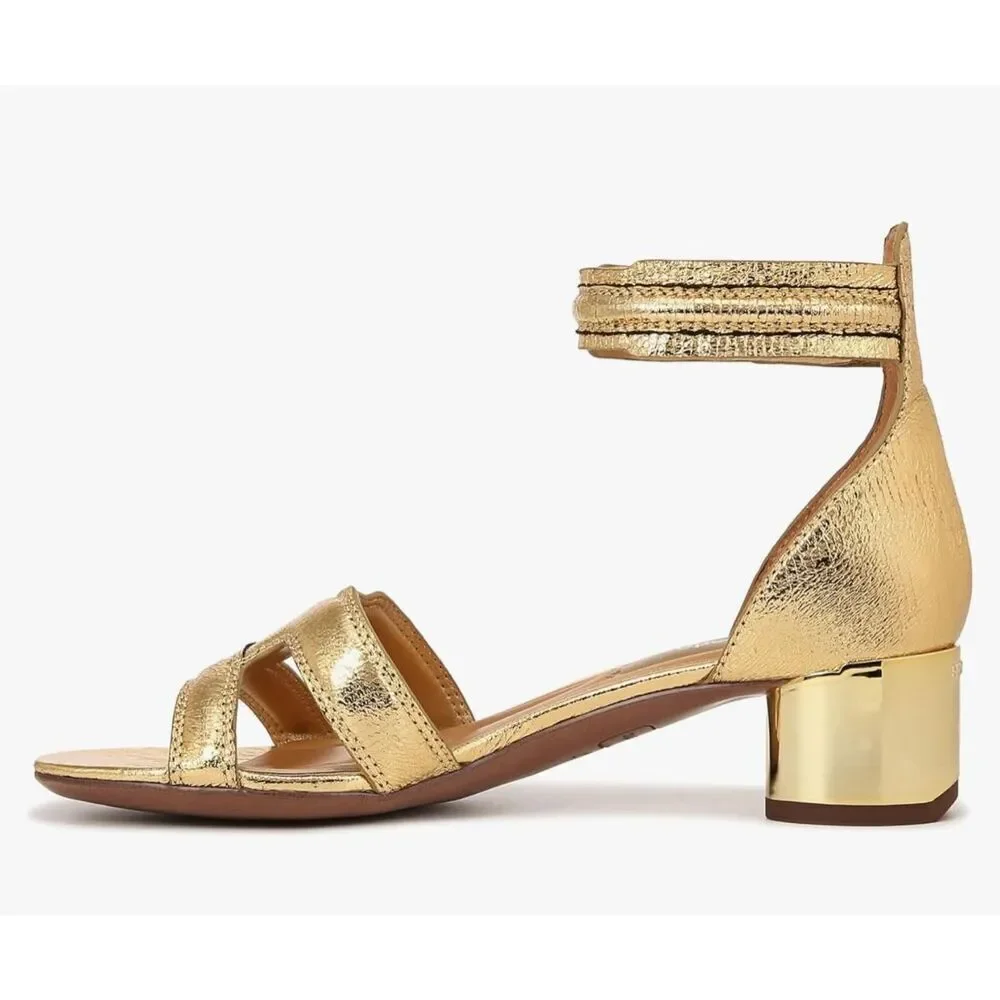 Franco Sarto womens Nora Ankle Strap Low Block Heel SandalHeeled Sandal -7.5