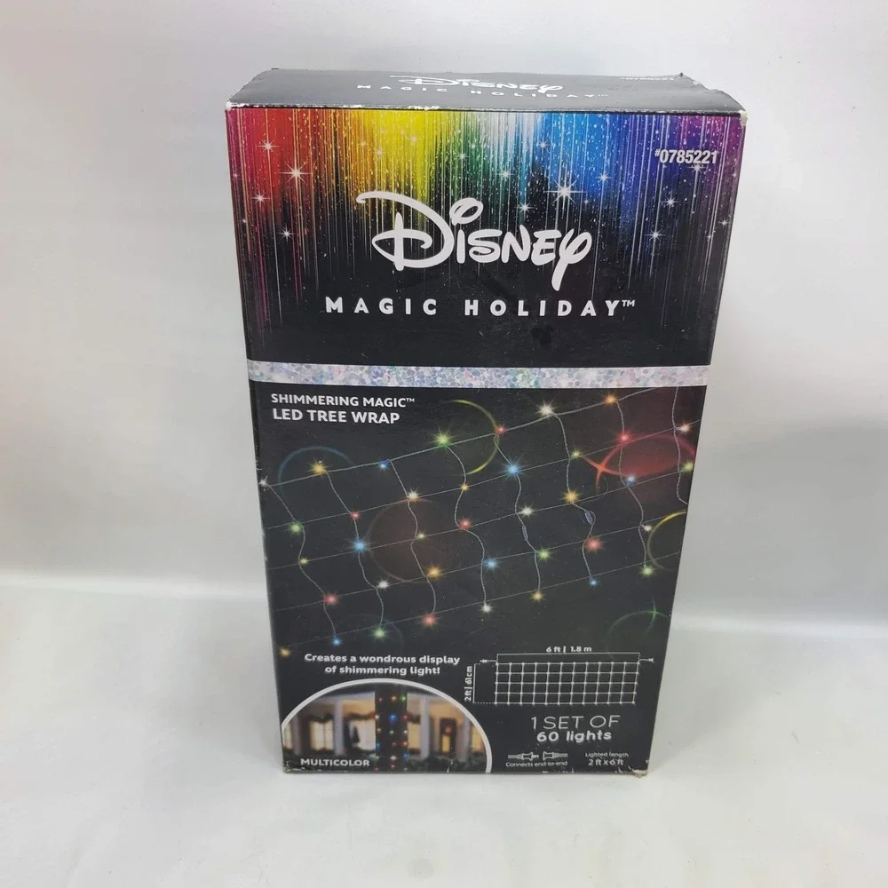 Disney Magic‎ Holiday 60 LED Dome 2Ft x 6Ft Net Lights Christmas Tree Trunk Wrap