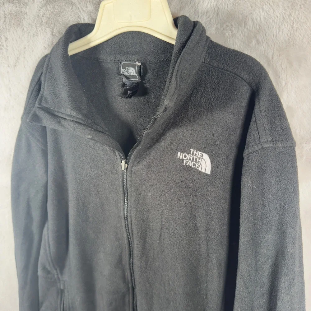 The North Face Mens XL TKA 100 Glacier Full Zip Fleece Jacket Black‎ NF0A3Y2L