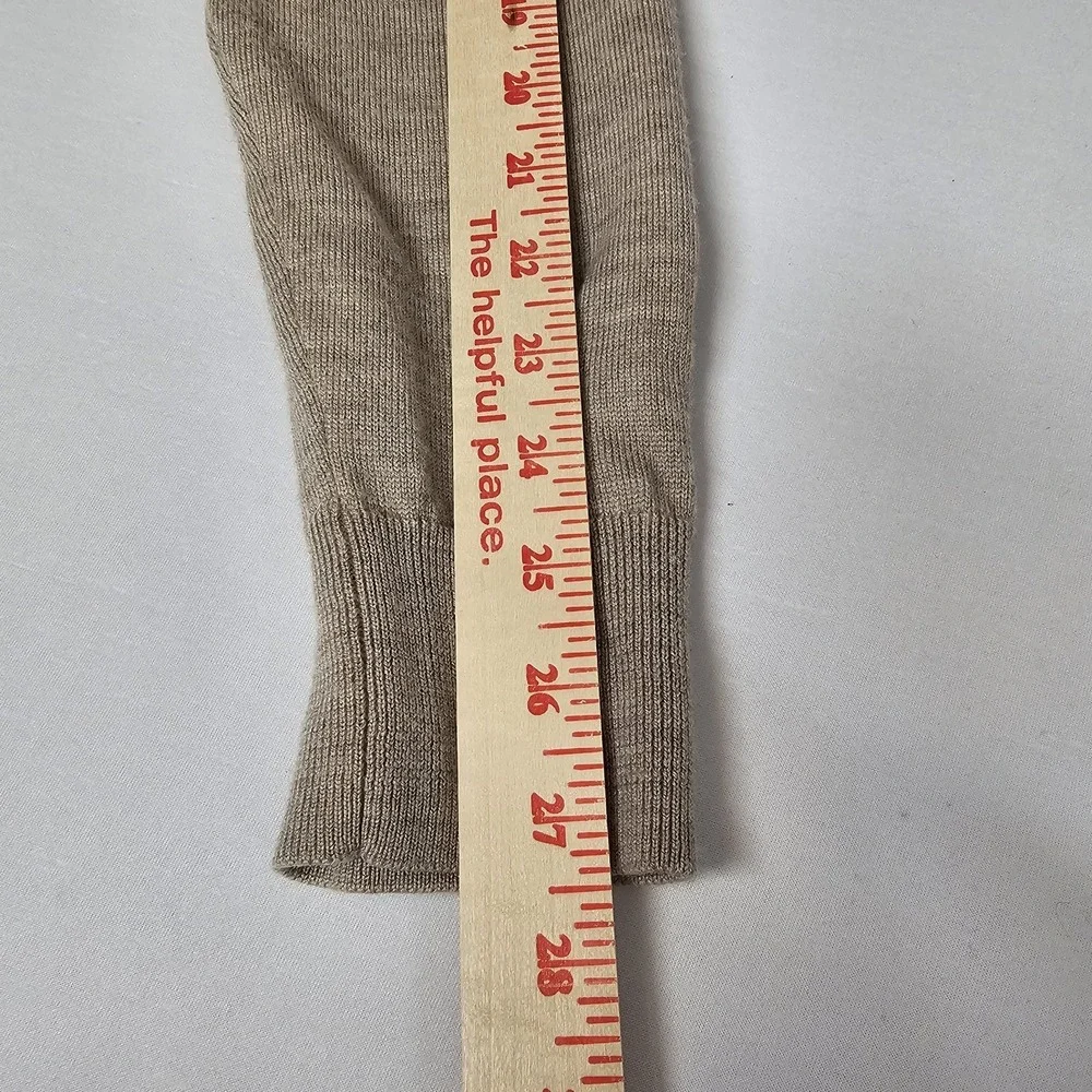 Jos A Bank Sweater Mens 2XLT Traveler Beige Merino Wool V Neck‎ Ribbed Cuffs