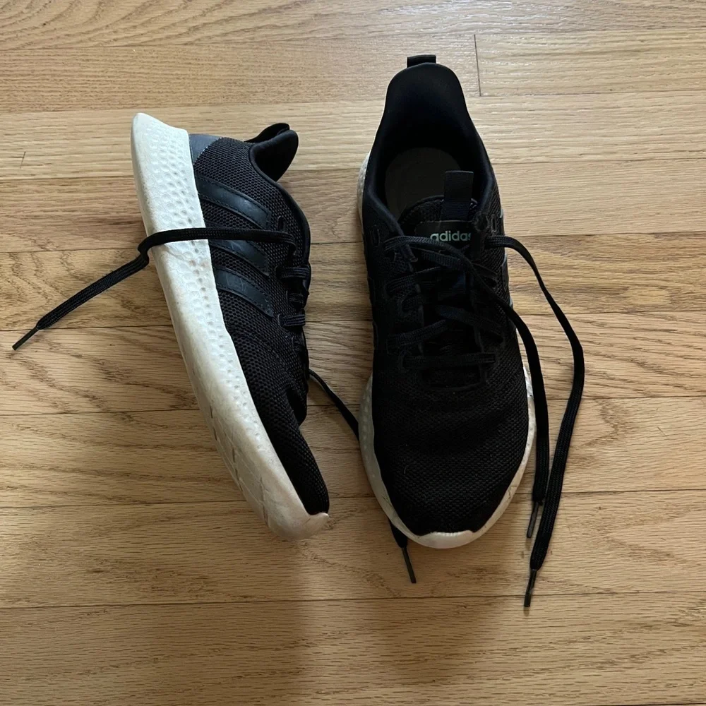 Adidas Womens Black Cloudfoam Super Tennis Running‎ Shoes 8.5