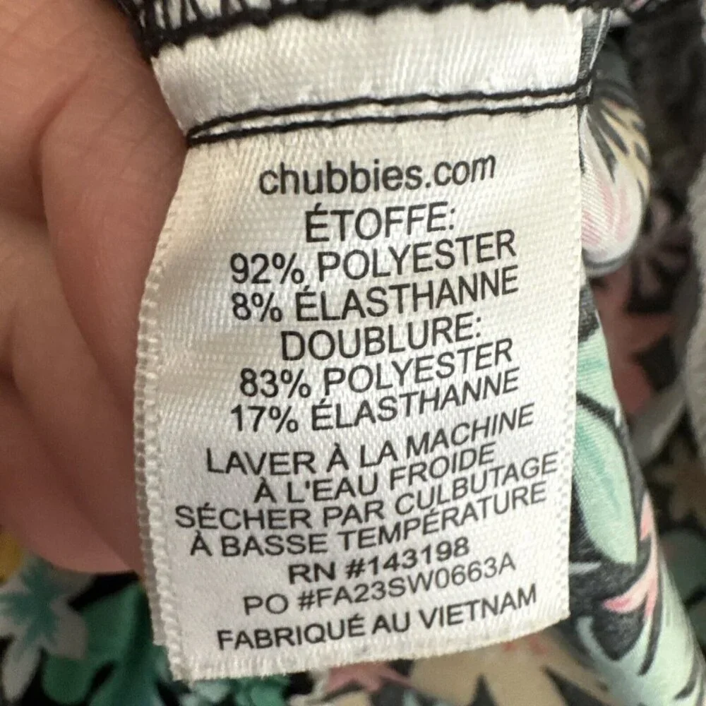 Chubbies' Men's S Classic Swim Trunk Basket Lined Multi Tropical Print 5.5