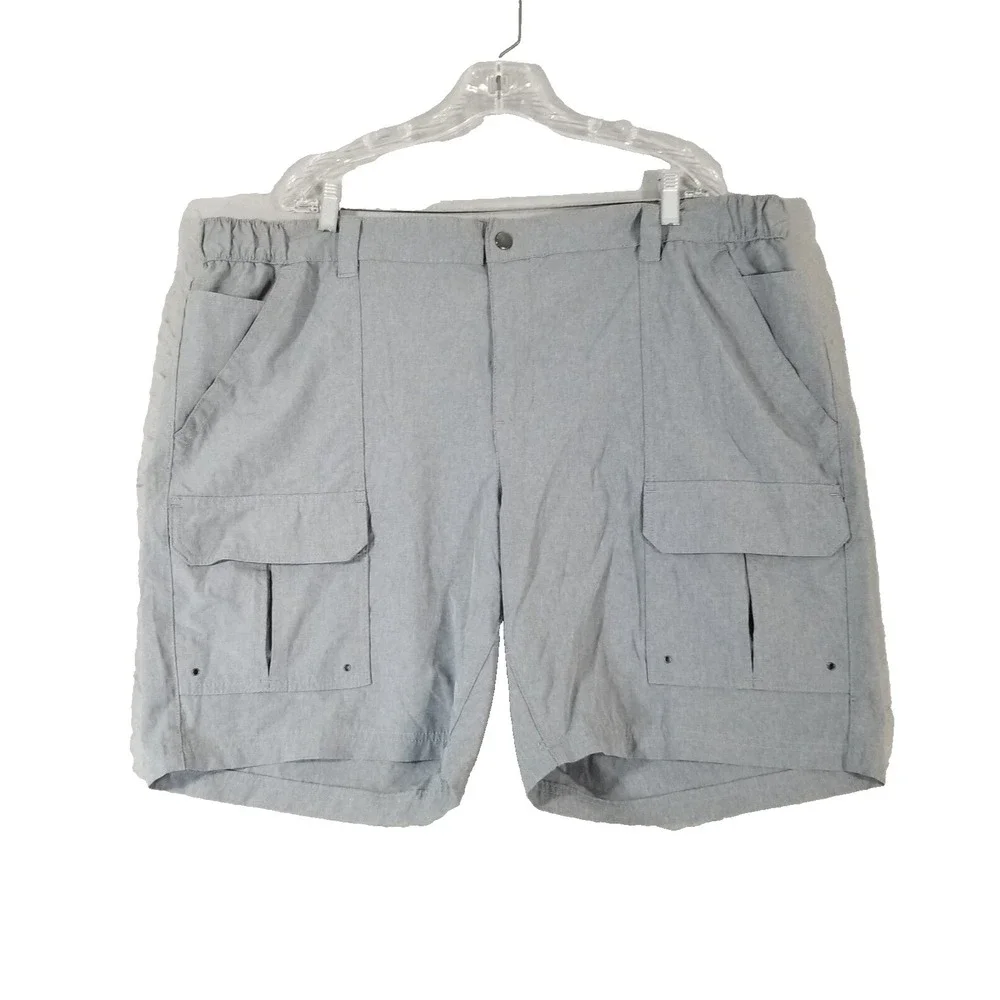 Croft & Barrow cargo hiking shorts men's 48 x 9 Gray Dri-Fit comfort‎ waist