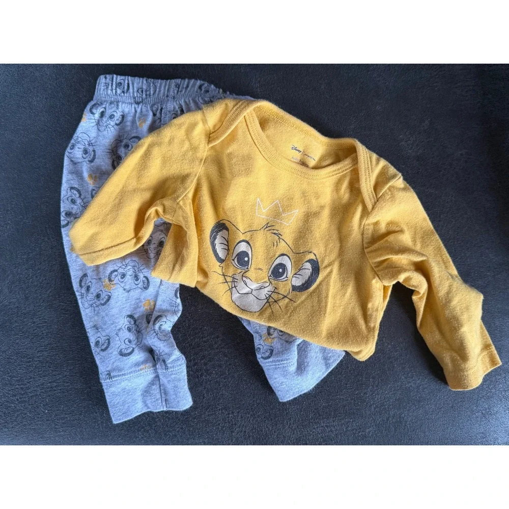 Disney The Lion King Baby‎ Outfit Set Simba Long Sleeve Onesie Pants 3 months